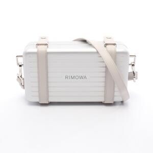 Dior RIMOWA Clutch Bag Shoulder Leather Aluminum Silver Gray Tones